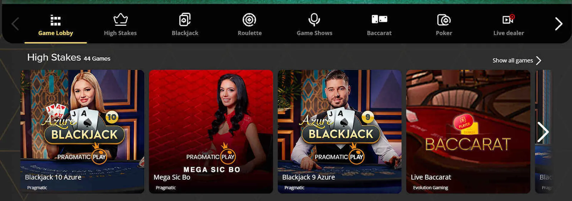 Jogar cassino online